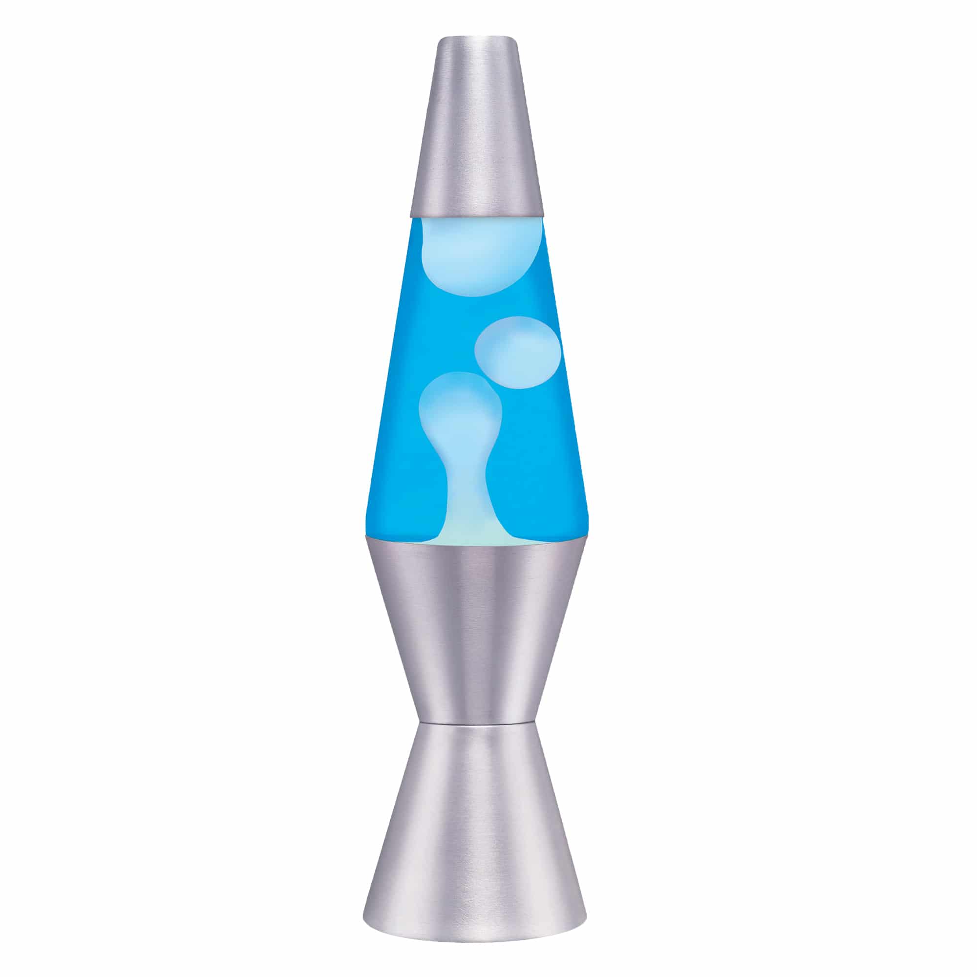 11.5" Lava Lamp – White/Blue/Silver
