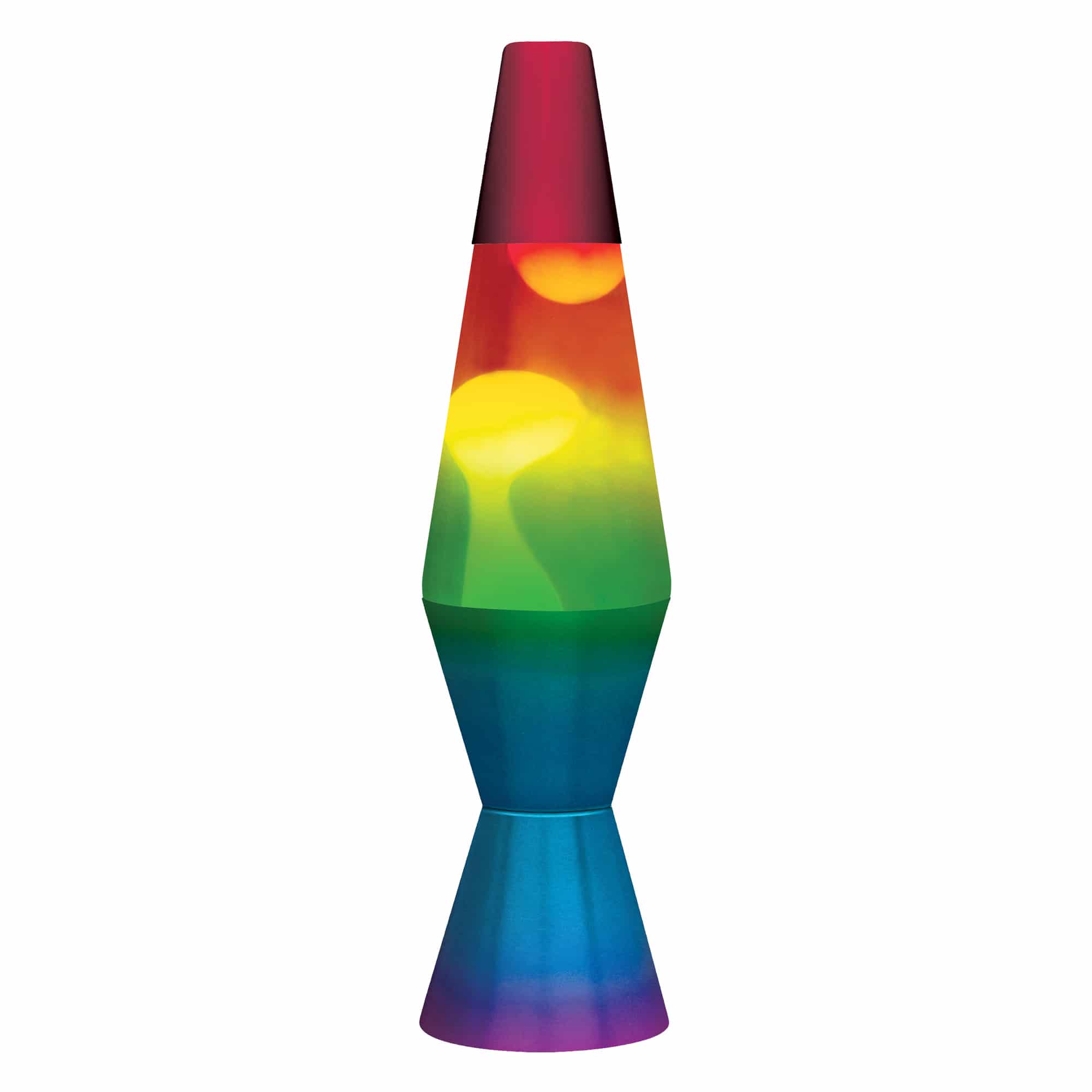 11.5" Lava Lamp Rainbow – White/Tricolor