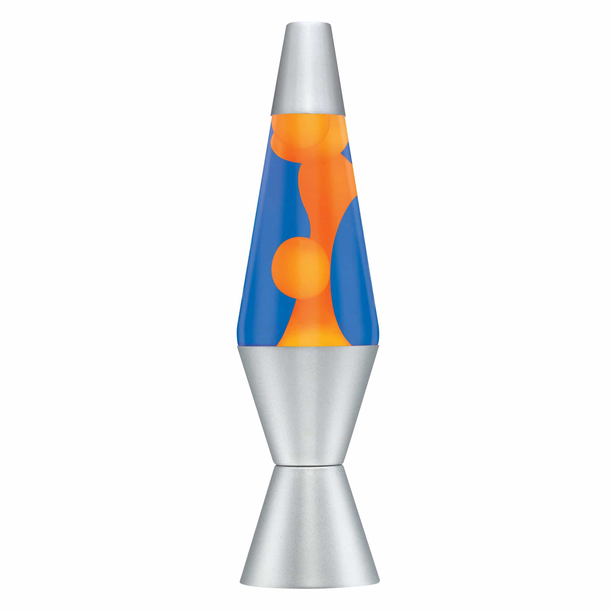 14.5" Lava Lamp – Orange/Blue/Silver